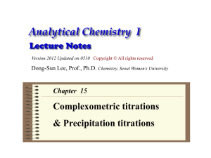 Analytical Chemistry I lecture note