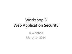 Workshop 3 Web Application Security - comp