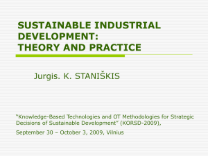 SUSTAINABLE INDUSTRIAL DEVELOPMENT: THEORY AND