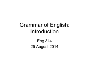 Grammar of English