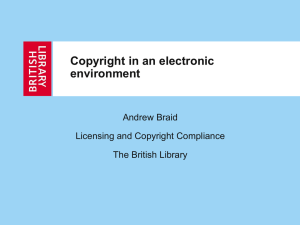 Copyright in an electronic environment