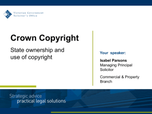 State ownership and use of copyright, Presentation by Isabel Parsons