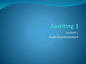 Auditing 1 L7 Working Papers