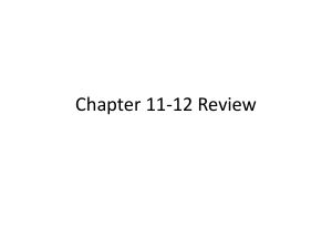 Chapter 11-12 Review - Fort Thomas Independent Schools