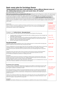 Basic Wordframe for Sociology Essays