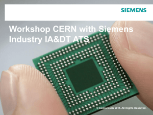 Workshop CERN with Siemens Industry IA&DT ATS