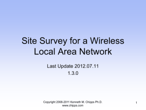 Site Survey for a Wireless Local Area Network