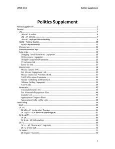 Politics Supplement - Open Evidence Project