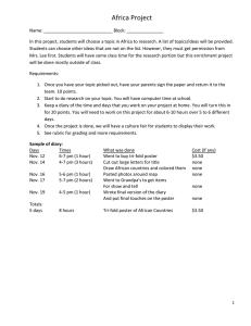 Africa Project Rubric