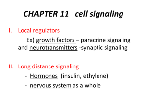 CHAPTER 11 cell signaling