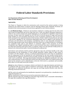 Federal Labor Standards Provisions