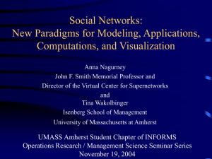 Social Networks - University of Massachusetts Amherst
