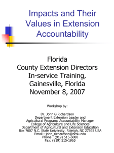 Accountability in Extension Education