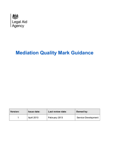 Mediation Quality Mark Guidance