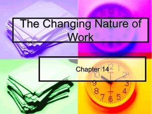 Chapter 14: The Changing Nature of Work