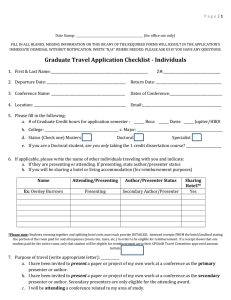 Graduate Travel Application Checklist