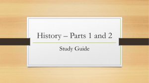 History – Final Exam Review