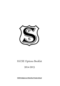 Options Evening Booklet - Silverline Private School