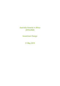 Australia Awards in Africa - Department of Foreign Affairs and Trade