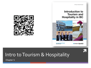 Intro to Tourism & Hospitality