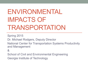 Environmental Impacts of Transportation