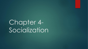 Chapter 4-Socialization