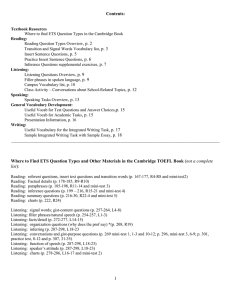 toef review packet 2011