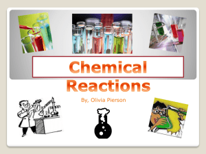 Signs of a Chemical Reaction
