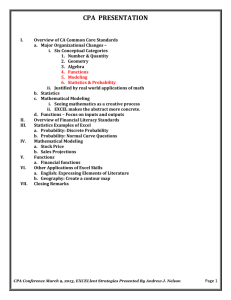 Building Functions - MR. NELSON'S BUSINESS STATISTICS