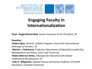 View presentation - Institute of International Education