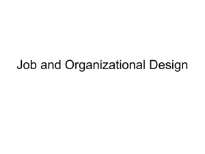 Job and Organizational Design (Handouts).