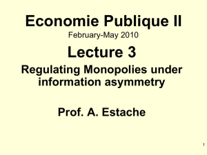 (price cap)? - Economics of Regulation ECON-d-421