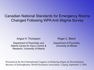 Canadian National Standards for Emergency