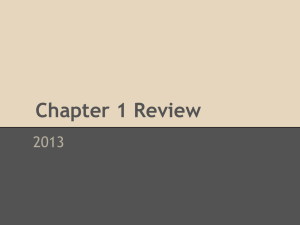 Chapter 1 Review