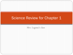 Science Review for Chapter 1