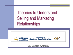 Theories Related to Selling and Marketing Relationships