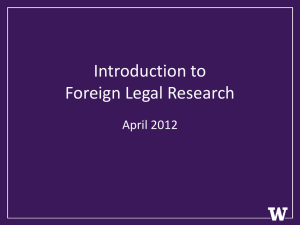 Foreign Law Research - Gallagher Law Library