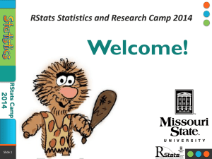 RStats Camp Best Practices - Missouri State University