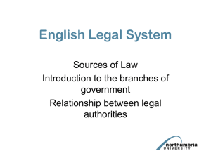 English Legal System 2 PowerPoint