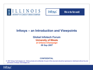 Infosys Corporate Overview - Ideals - University of Illinois at Urbana