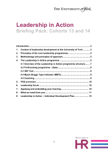 4. The Leadership in Action programme
