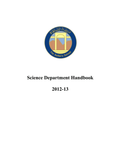 Science Dept Hand book 2012 - 13 - Assessing