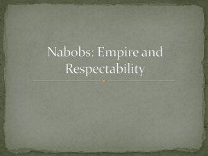Nabobs: Empire and Respectability,1770-1830.