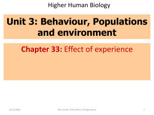 Ch 33 Effect of experience