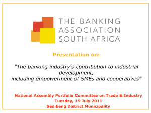 2011 - Banking Industry Industrial Development Contribution