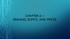 Chapter 6 * Demand, Supply, and Prices