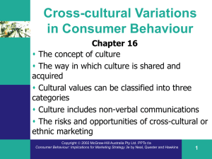 Cross-cultural variations in consumer behaviour