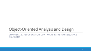 Object-Oriented Analysis and Design
