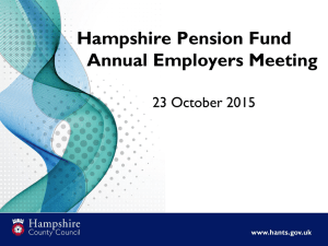 Hampshire Pension Fund Annual Employers Meeting
