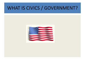 SS8CG1a SS8CG1 The student will describe the role of citizens